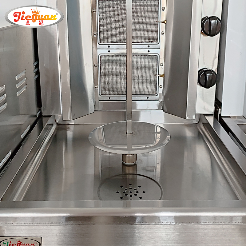 Maximize seu talento culinário com a máquina premium de kebab a gás de 3 queimadores