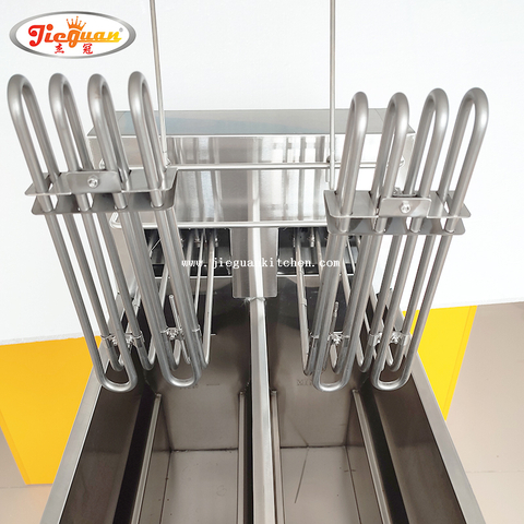 Fritadeira digital vertical para computador com 2 tanques e 2 cestos