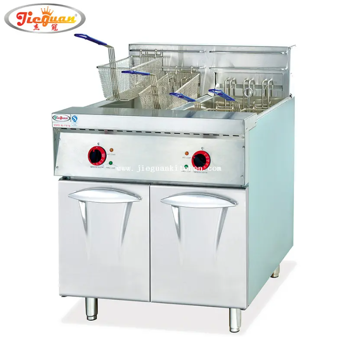 Fritadeira el&eacute;trica aut&ocirc;noma de frango com 2 tanques 28L + 28L