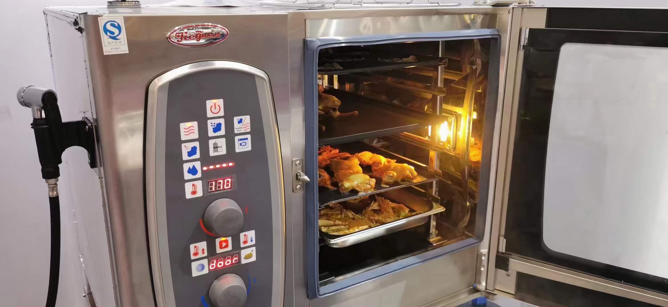 Forno combinado a vapor com 10 camadas