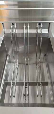 Fritadeira de frango elétrica pesada vertical para serviço pesado com 3 tanques e 3 cestos