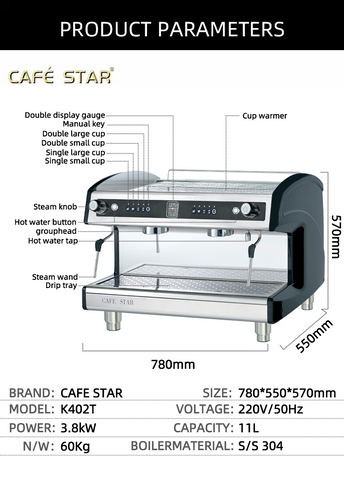 Máquina de café expresso semi-automática máquinas de café profissionais para café expresso