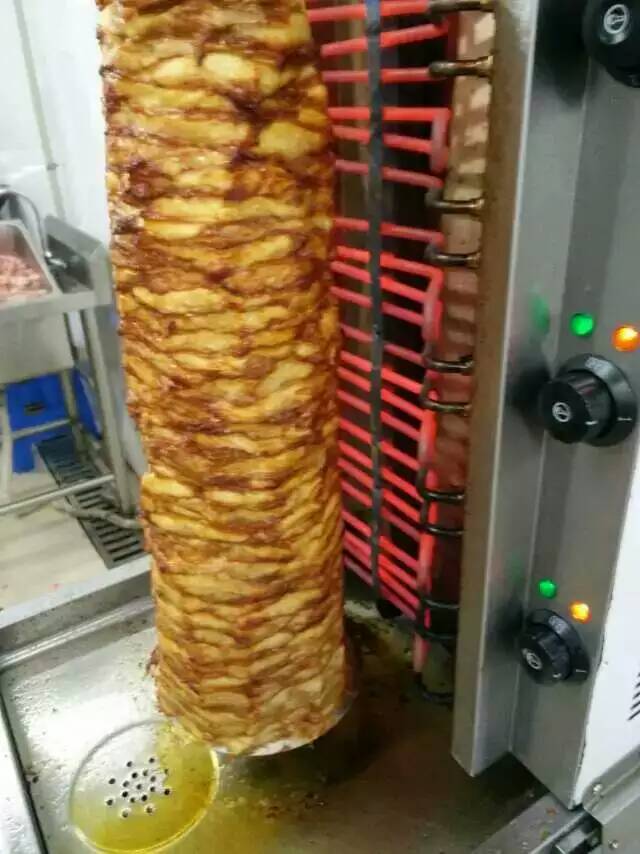 Máquina de kebab elétrica sharwarma grill para restaurante de hotel comercial