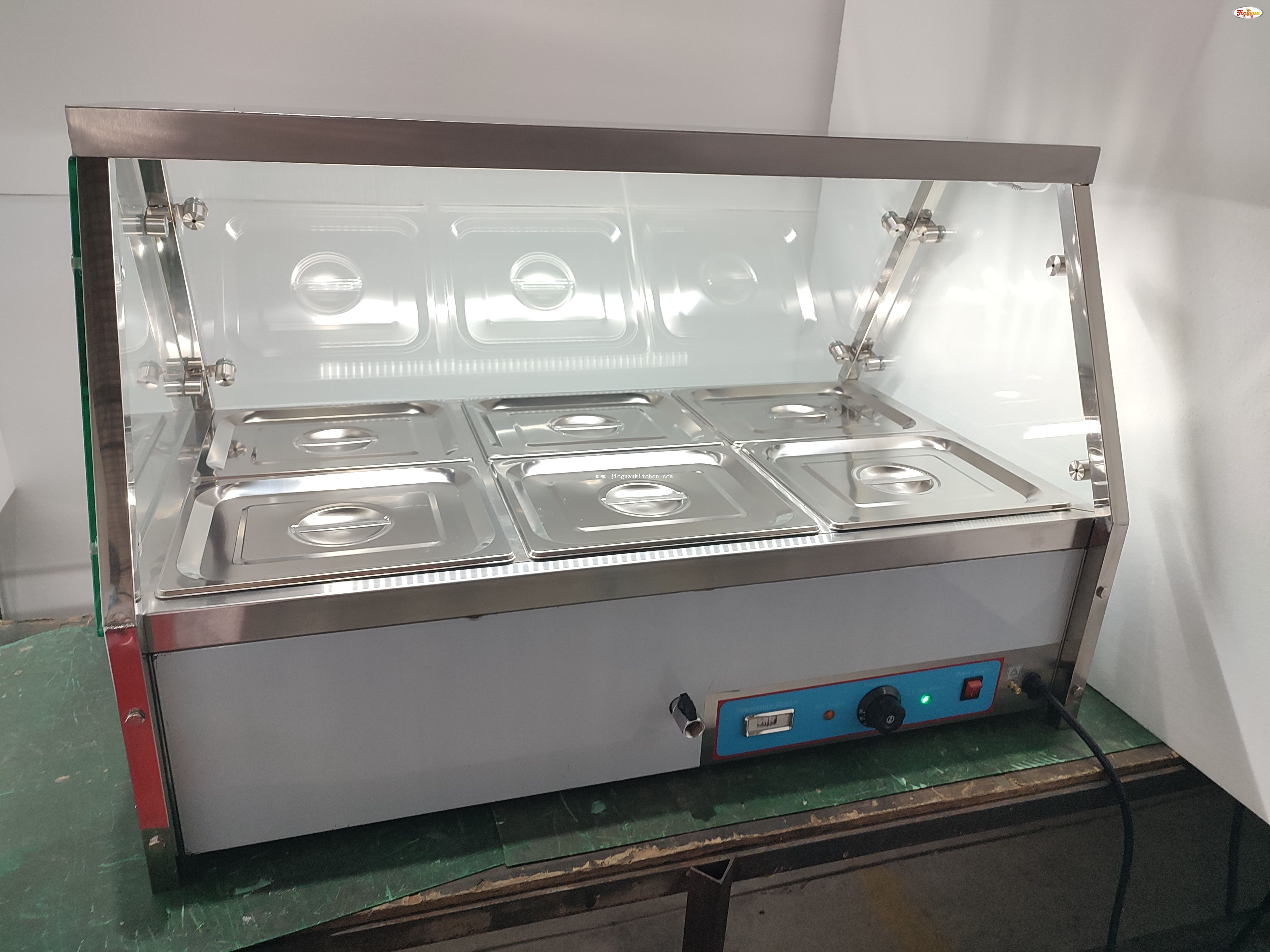 3pan bancada elétrica Bain Marie Display tampo da mesa Bain Marie