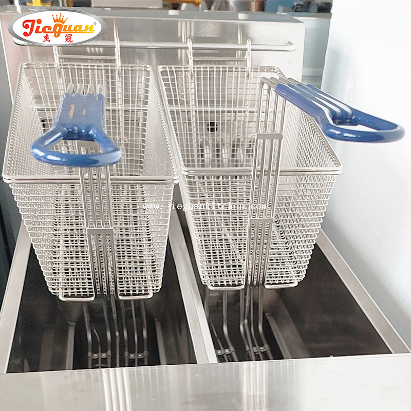 Fritadeira digital vertical para computador com 2 tanques e 2 cestos