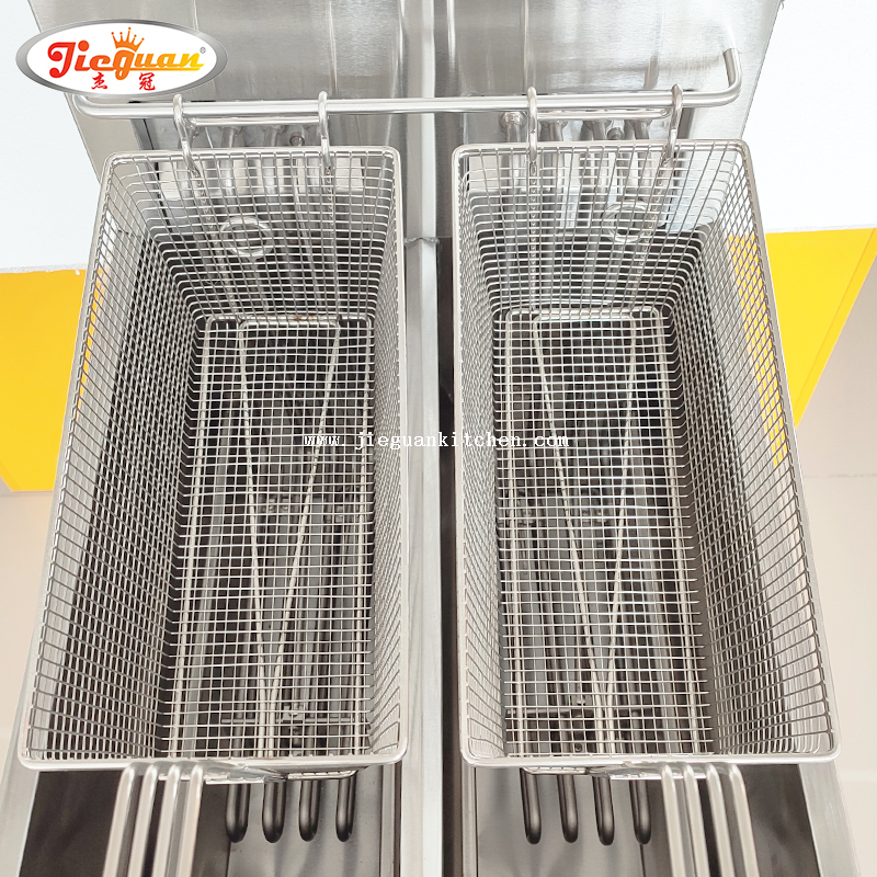 Fritadeira digital vertical para computador com 2 tanques e 2 cestos