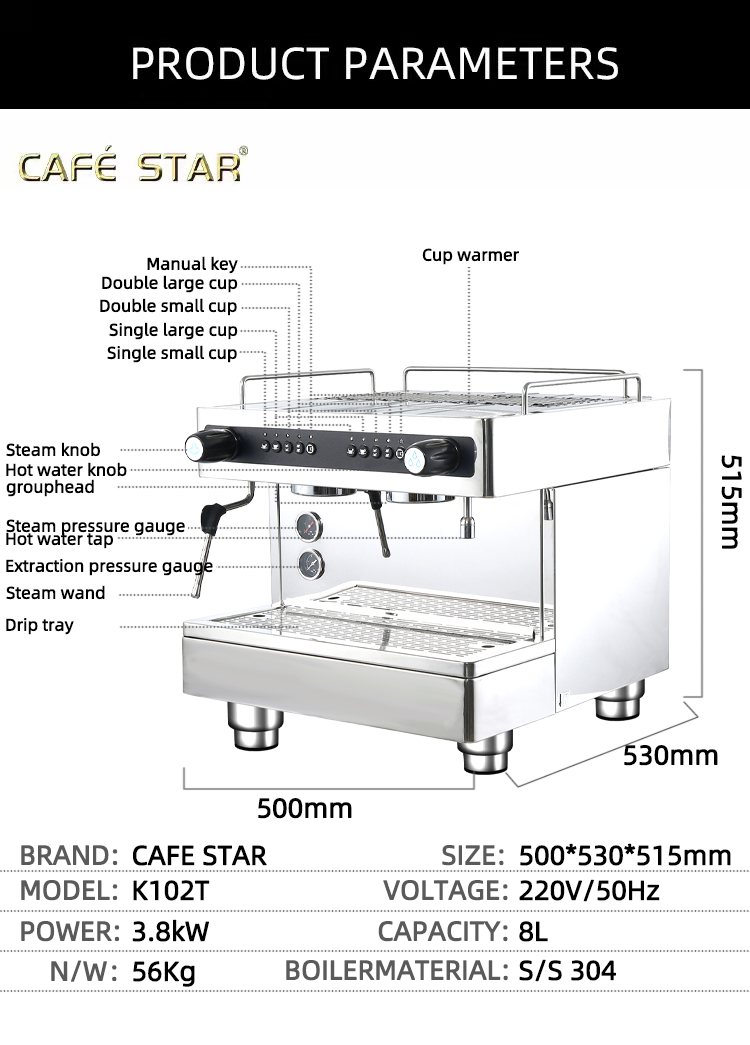 Cafeteira Grupo Duplo 6L