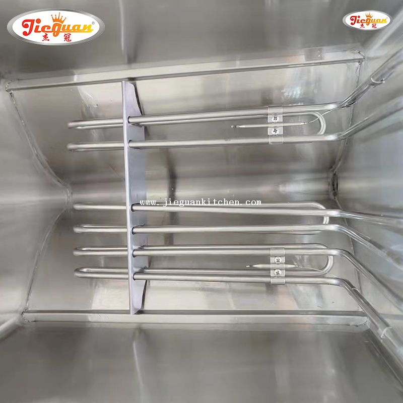 Fritadeira elétrica 2 tanques 2 cestos com armário para hotel