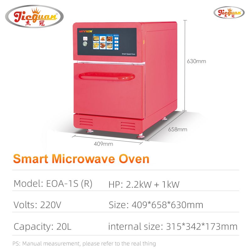 Fabricante feito na China 20L cozinha comercial 100 menus predefinidos forno rápido com micro-ondas